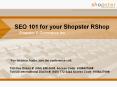SEO 101 for your Shopster RShop PowerPoint PPT Presentation