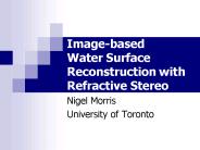 Imagebased Water Surface Reconstruction with Refractive Stereo