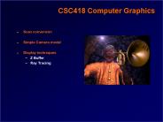 CSC418 Computer Graphics