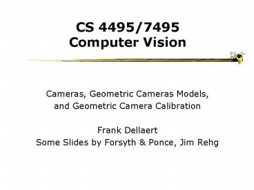CS 44957495 Computer Vision