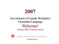 Government of Canada Workplace Charitable Campaign PowerPoint PPT Presentation