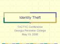 Identity Theft PowerPoint PPT Presentation