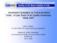 Awareness Campaigns as Communications Tools: A Case Study of Air Quality Awareness Week 2007 PowerPoint PPT Presentation