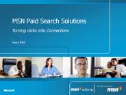MSN Paid Search Solutions