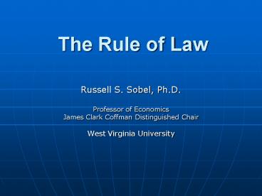 The Rule of Law
