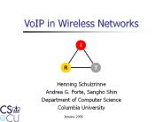 VoIP in Wireless Networks