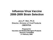 Influenza Virus Vaccine 20082009 Strain Selection