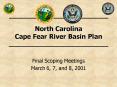 North Carolina Cape Fear River Basin Plan