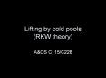 Lifting by cold pools (RKW theory) PowerPoint PPT Presentation