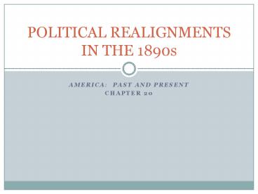 America: Past and Present