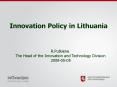 Innovation Policy in Lithuania PowerPoint PPT Presentation