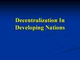 Decentralization In Developing Nations PowerPoint PPT Presentation