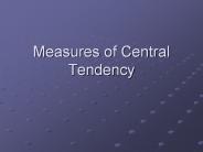 Measures of Central Tendency