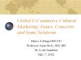 Global E-Commerce/Cultural Marketing: Issues, Concerns and Some Solutions PowerPoint PPT Presentation