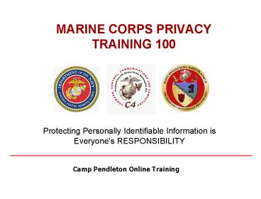 MARINE CORPS PRIVACY TRAINING 100