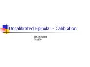 Uncalibrated Epipolar Calibration