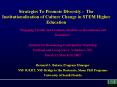 Strategies To Promote Diversity : The Institutionalization of Culture Change in STEM Higher Educatio PowerPoint PPT Presentation