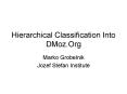 Hierarchical Classification Into DMoz.Org PowerPoint PPT Presentation