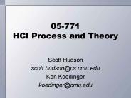 05771 HCI Process and Theory