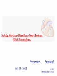 Safety Alerts and Recalls on Heart Devices : ICDs
