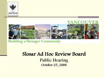 Slosar Ad Hoc Review Board