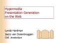 Hypermedia Presentation Generation on the Web PowerPoint PPT Presentation