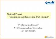 National Project "Information Appliances and IPv6 Internet"