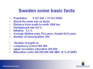 Sweden some basic facts