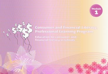 Overview of the Consumer and Financial Literacy Professional Learning Program