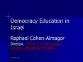 Democracy Education in Israel PowerPoint PPT Presentation