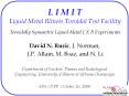 L I M I T Liquid Metal Illinois Toroidal Test Facility Toroidally Symmetric Liquid Metal J X B Experiments PowerPoint PPT Presentation