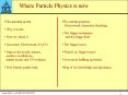 Where Particle Physics is now PowerPoint PPT Presentation