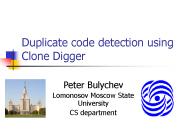 Duplicate code detection using Clone Digger