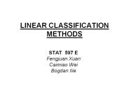 LINEAR CLASSIFICATION METHODS