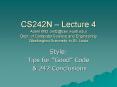 CS242N Lecture 4 Adam Mitz mitzcse.wustl.edu Dept. of Computer Science and Engineering Washington Un PowerPoint PPT Presentation
