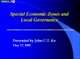 Special Economic Zones and Local Governance PowerPoint PPT Presentation