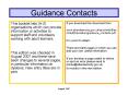 Guidance Contacts PowerPoint PPT Presentation