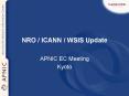 NRO ICANN WSIS Update PowerPoint PPT Presentation