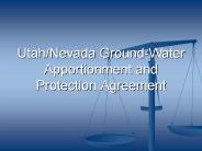 UtahNevada GroundWater Apportionment and Protection Agreement