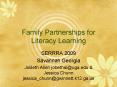 Family Partnerships for Literacy Learning PowerPoint PPT Presentation