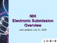 NIH Electronic Submission Overview PowerPoint PPT Presentation