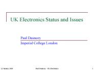 UK Electronics Status and Issues