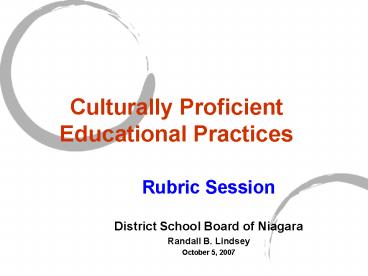 Culturally Proficient Educational Practices