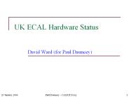UK ECAL Hardware Status