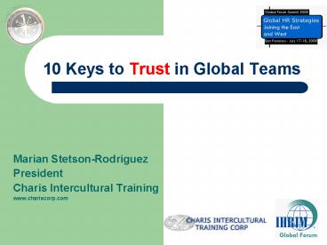 10 Keys to Trust in Global Teams