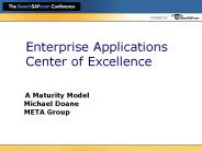 Enterprise Applications Center of Excellence
