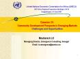 Session III: Community Development Prospects in Emerging Markets Challenges and Opportunities PowerPoint PPT Presentation