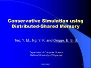 Conservative Simulation using
