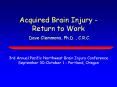 Acquired%20Brain%20Injury%20-%20Return%20to%20Work%20Dave%20Clemmons,%20Ph.D.%20,%20C.R.C. PowerPoint PPT Presentation