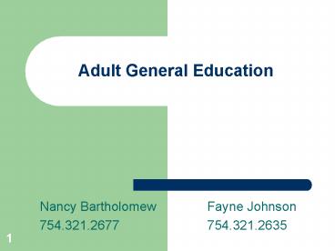 Adult General Education